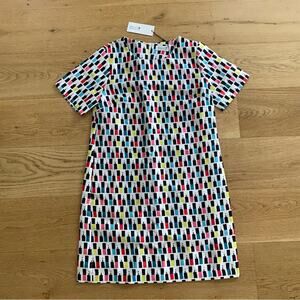 Molly Bracken Nail Art Print Mjnj Shift Dress Multi Color